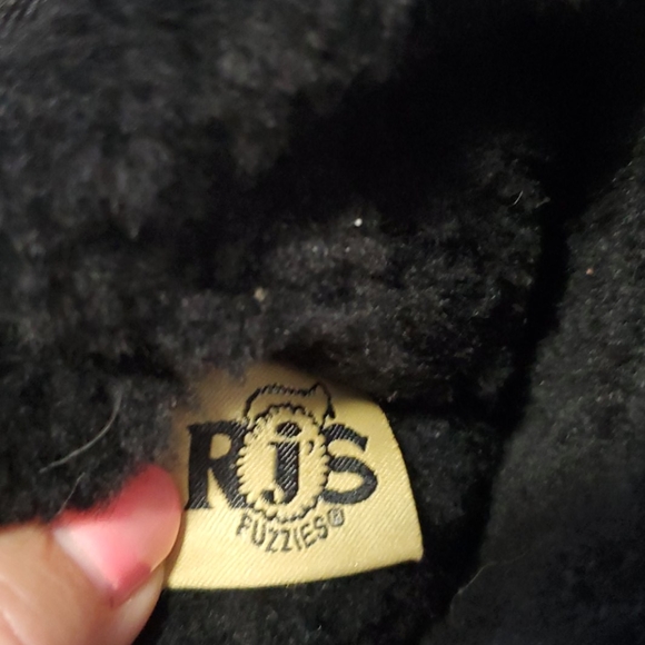 RJS fuzzies black leather suede winter boots - Picture 8 of 11